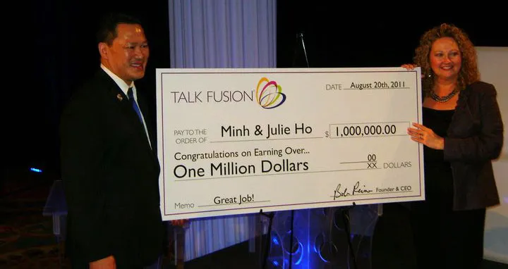 Minh and Julie Ho - Talk Fusion Check