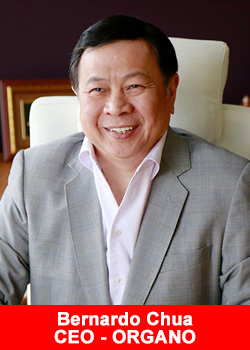 ORGANO, CEO, Bernardo Chua