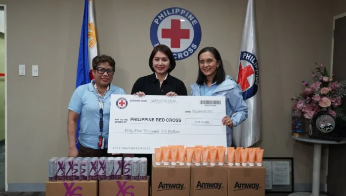 Amway Global donates USD 55,000 to the Philippine Red Cross to support ongoing humanitarian efforts