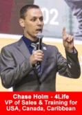 Chase Holm, 4Life Vice President of Sales & Training for USA, Canada, Caribbean