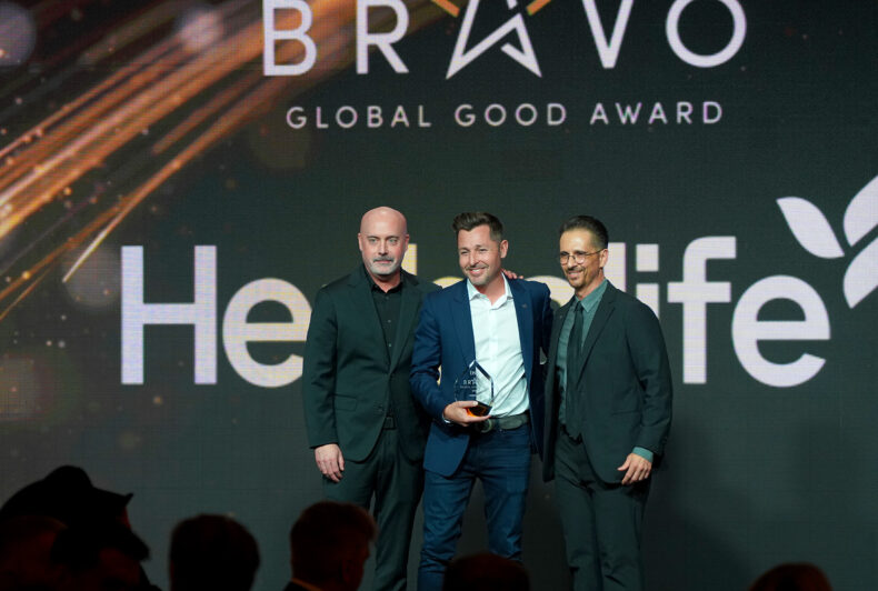 Herbalife receiving the Bravo Global Good Award at the DSN Global 100 Celebration