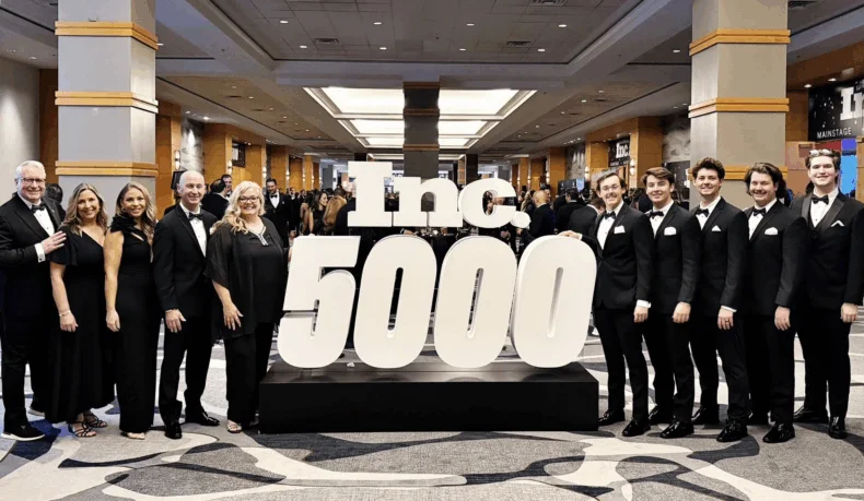 The Emry family - Aspen (CEO), Brent (COO), Logan, Mason, Parker, and Owen - attended the entire Inc. 5000 conference, which included a black-tie gala, joined by Ashley Walmer (VP of Field Development) and Garrett & Sylvia McGrath (Special Advisors) together with their son Liam McGrath.
