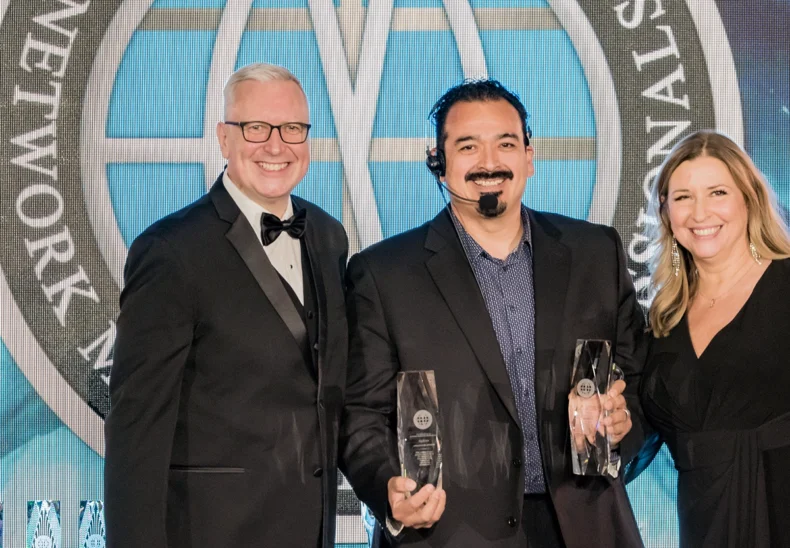 Monico Perez Productions at ANMP Awards Gala with ANMP President Garrett McGrath and Sylvia McGrath