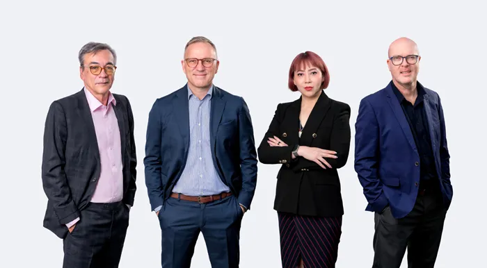 Chief Financial Officer Peter Luke, Chief Executive Officer Mattias Mildenborn, Chief Marketing Officer Elena Khoo and Group Chief Information Officer Ben Bredenkamp.