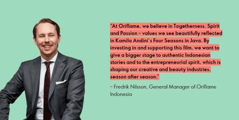 Fredrik Nilsson, General Manager of Oriflame Indonesia