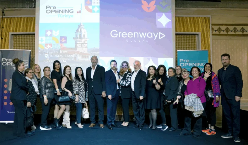 Greenway Global leaders and partners on stage during the Istanbul 2025 event.