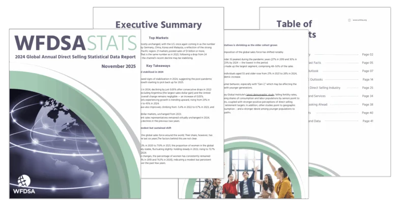 WFDSA STATS: Global Annual Direct Selling Statistical Data Report, Published November 2025