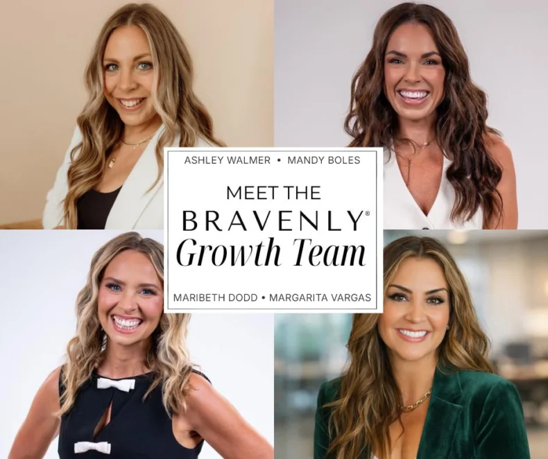 The Bravenly Growth Team: Ashley Walmer, Margarita Vargas, Mandy Boles, Maribeth Dodd