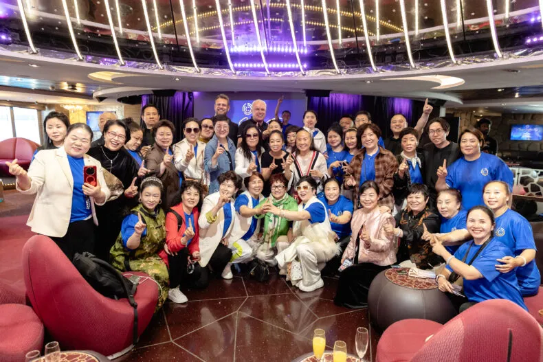 C1 leaders and partners posing together during the Mediterranean cruise kickoff