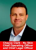 Chayce Clark, Chief Operating Officer and Chief Legal Officer at Nu Skin Enterprises