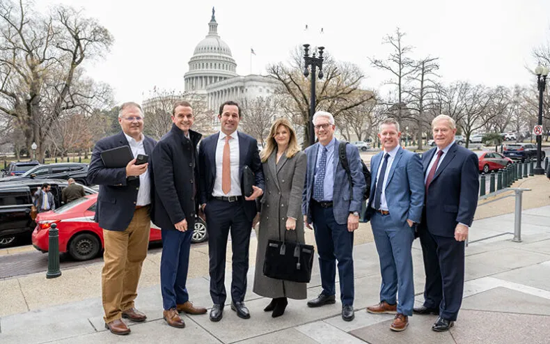 Direct Selling Association executives and industry leaders outside the U.S. Capitol during Washington policy meetings
