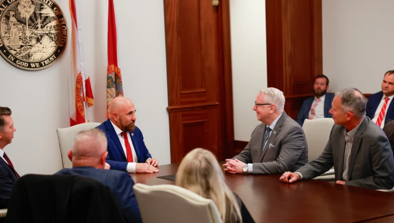 Florida Lieutenant Governor Jay Collins with Garrett McGrath of ANMP and Bryan Harrison of Amway