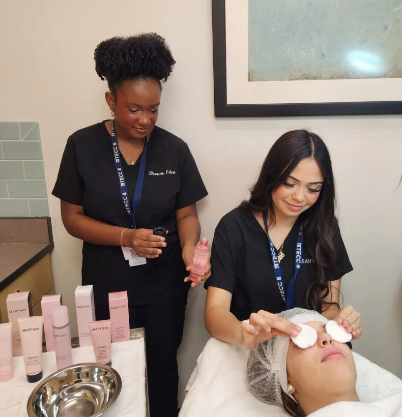 Mary Kay® skincare professional products support students with hands-on, practical learning with safe, effective, and trusted products. (Photo Courtesy: TECC)