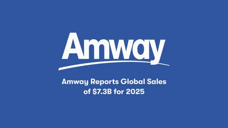Amway 2025 global sales $7.3 billion announcement graphic