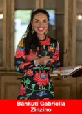 Bánkuti Gabriella, Zinzino Crown leader, speaking at a leadership event.