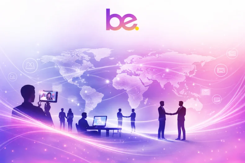 BE Club global community driven growth digital network illustration