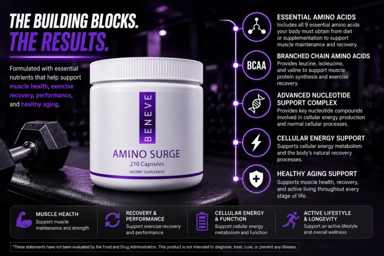 Beneve Amino Surge for muscle recovery and exercise performance