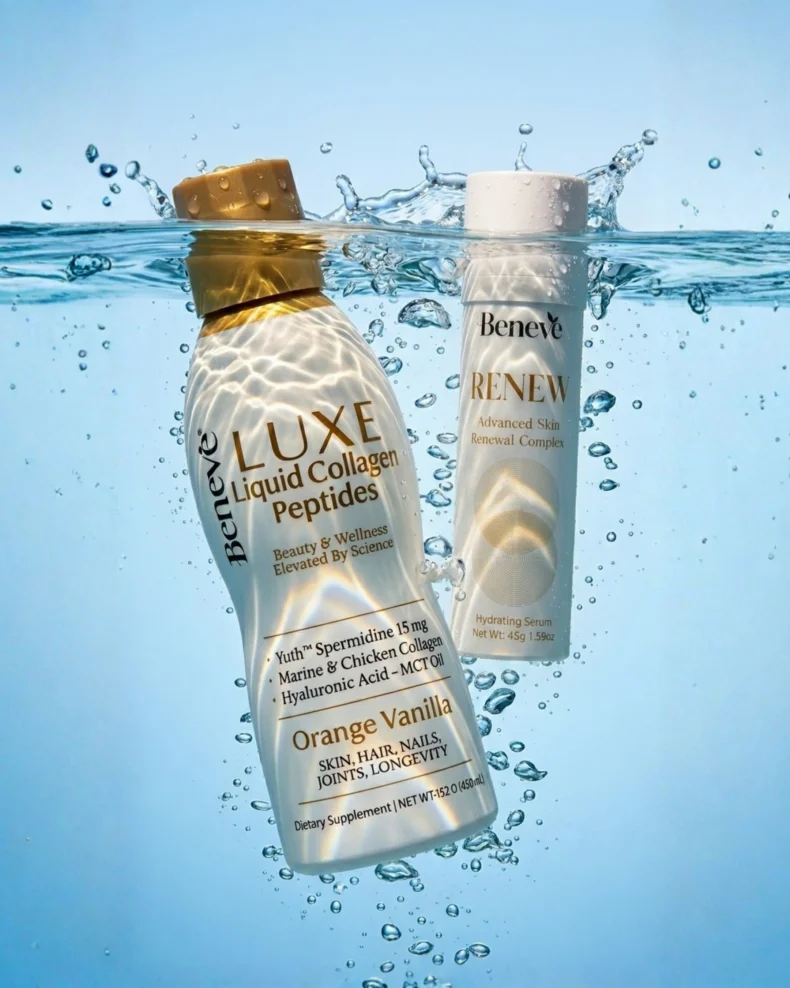 Sistema di benessere e bellezza Beneve Renew and Luxe con collagene liquido