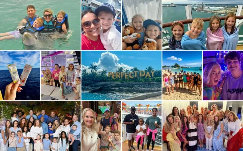 Families and Brand Partners enjoying shared experiences during the Bravenly Dream Trip Cruise in the Bahamas