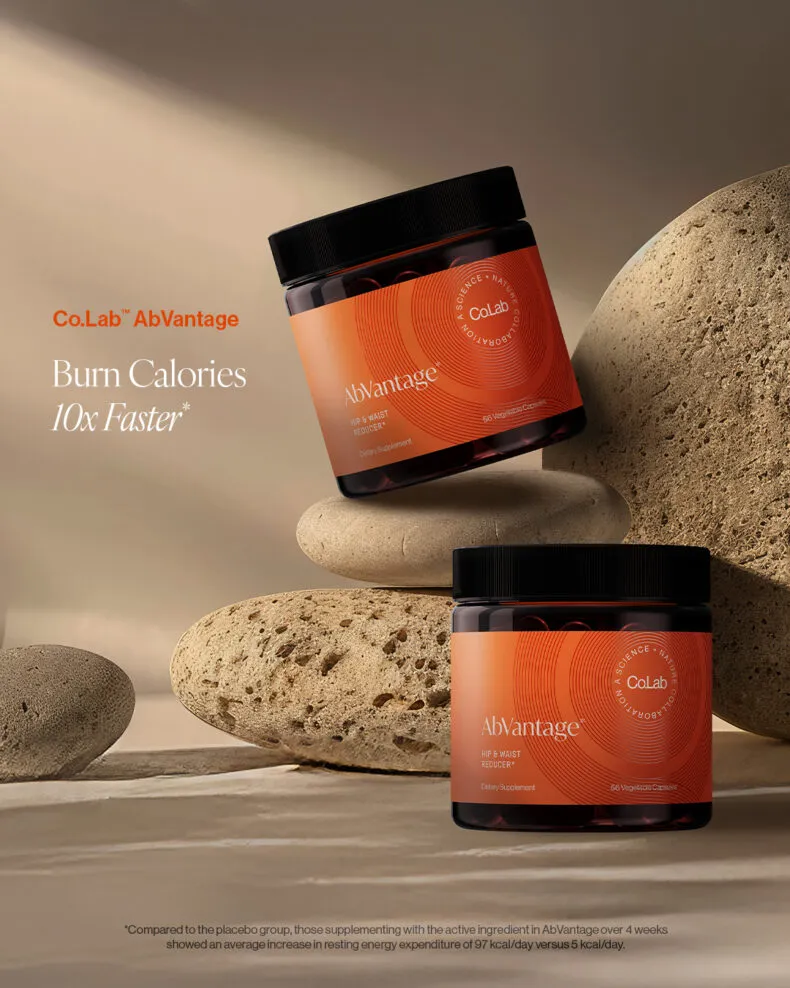 Co.Lab AbVantage Hip and Waist Reducer product images and promotion, Partner.Co award-winning weight management supplement.