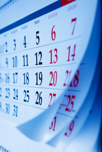 Calendar pages turning to represent daily habits and consistency