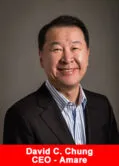 David C. Chung, smiling in a dark suit and striped shirt, newly appointed CEO of Amare Global.