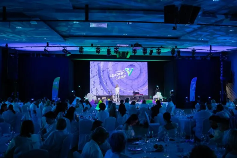Greenway Global partners attend an elegant gala dinner during the Croatia Leaders Camp, celebrating leadership, growth, and unity.