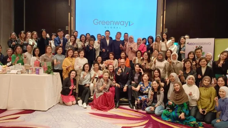 Group of Greenway Global leaders and attendees gathered at the Malaysia event during the 2025 Asian Tour.