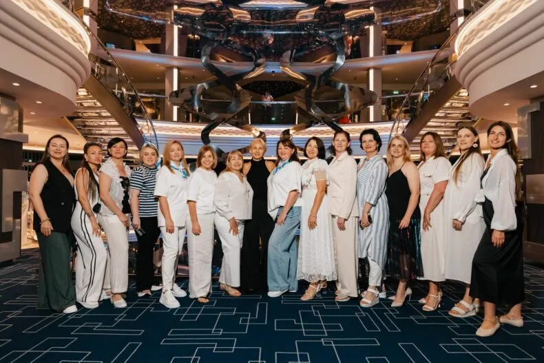 Greenway Global partners gathered inside MSC Euribia during Persian Gulf cruise