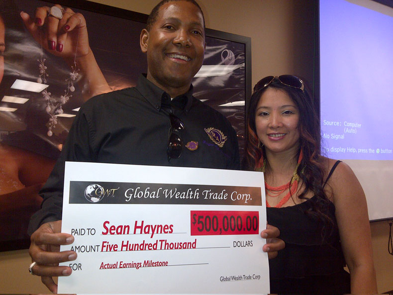 Sean Haynes $500,000 check