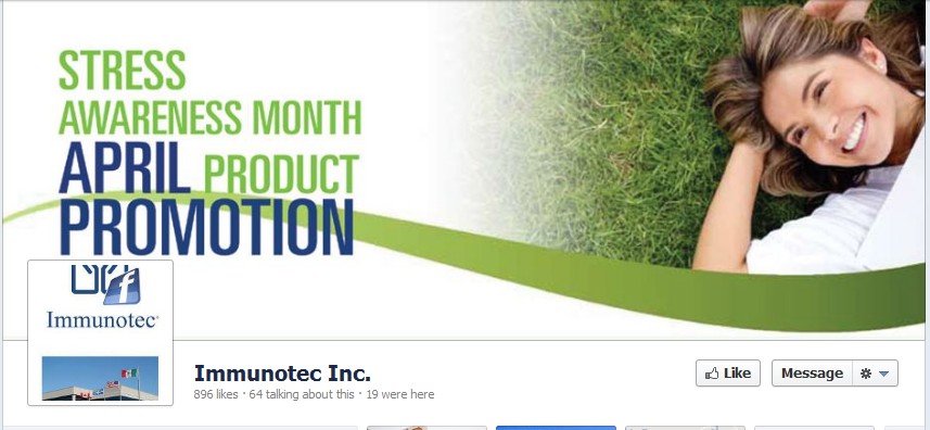 Immunotech Facebook Fan Page April 2012