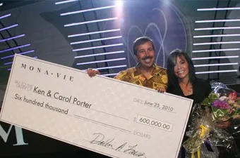 Ken and Carol Porter Monavie Bonus Cheque