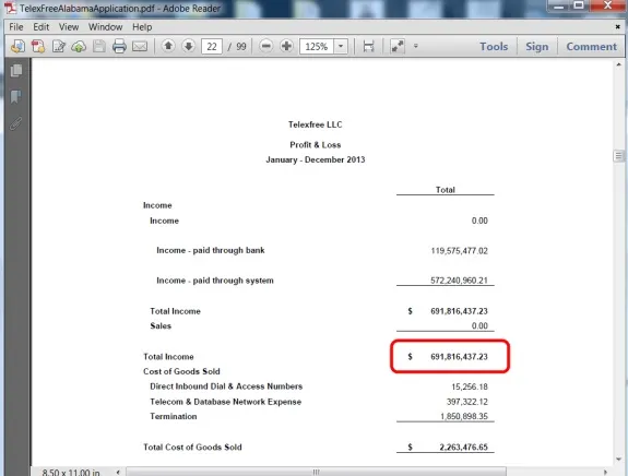 TelexFree Revenue 2013 TelexFree Revenue 2013