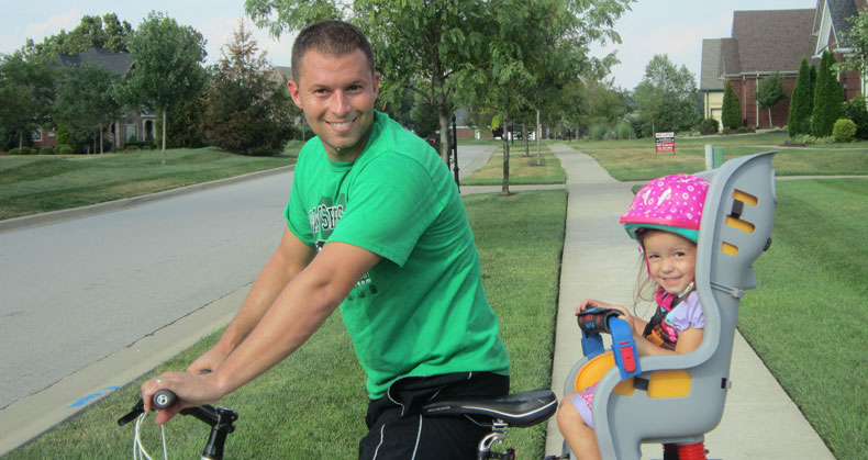 Chris Estes and his daughter