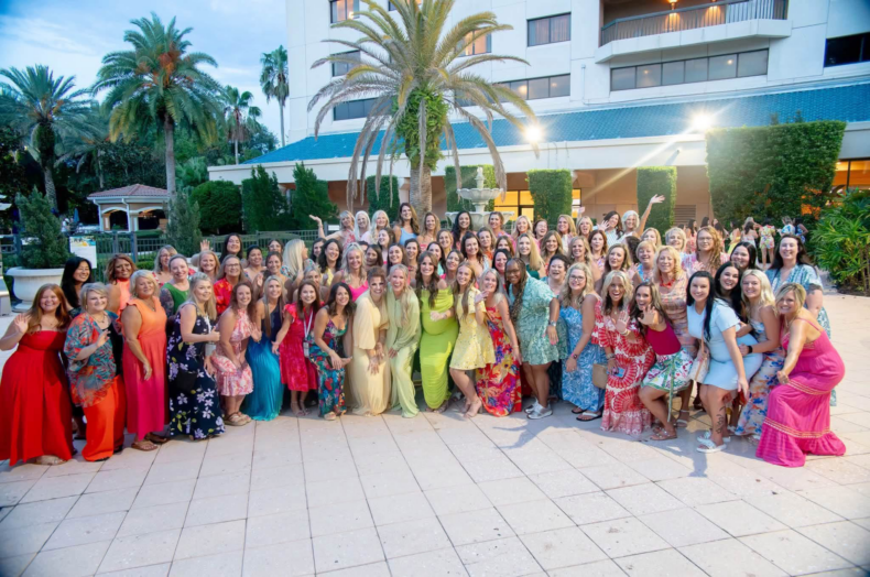 Laura Bangar with Bravenly Global team members during a leadership trip