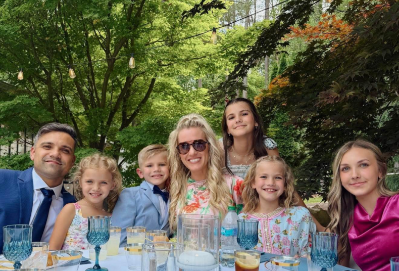 Laura and Chandan Bangar with their five children