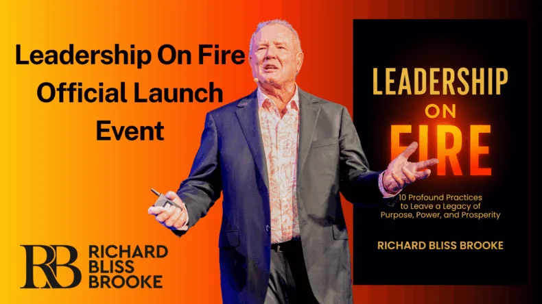 Richard Bliss Brooke speaking at the Leadership on Fire official book launch event