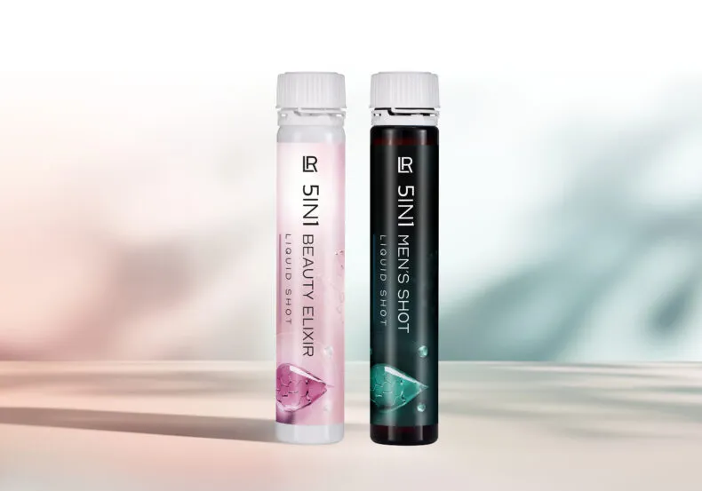 LR 5in1 Beauty Elixir and Men’s Shot products