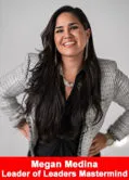 Megan Medina, systems strategist and Leader of Leaders Mastermind participant, in a professional portrait