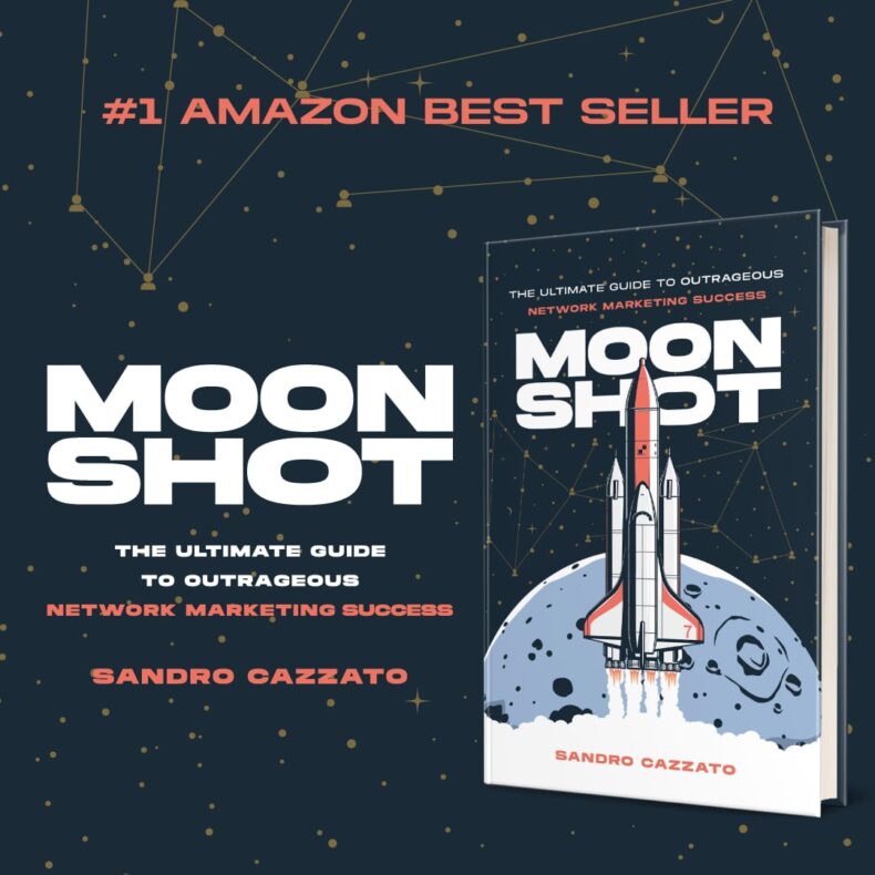 Moon Shot book by Sandro Cazzato marked as #1 Amazon bestseller
