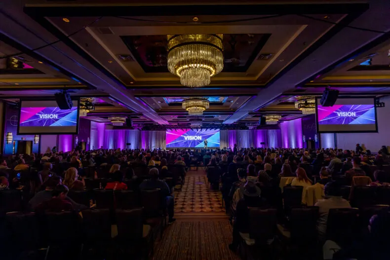 MWR Life North America launch general session with audience and main stage