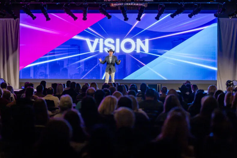 MWR Life executive presenting company vision at North America launch