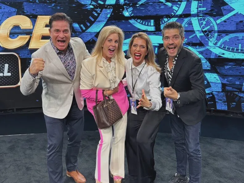 Paulo and Liliana Alves celebrate with Steve and Gina Merritt at a LifeWave event.