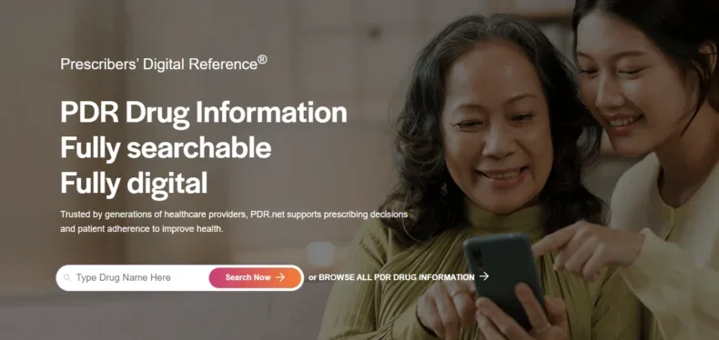 Prescriber’s Digital Reference PDR platform for healthcare professionals