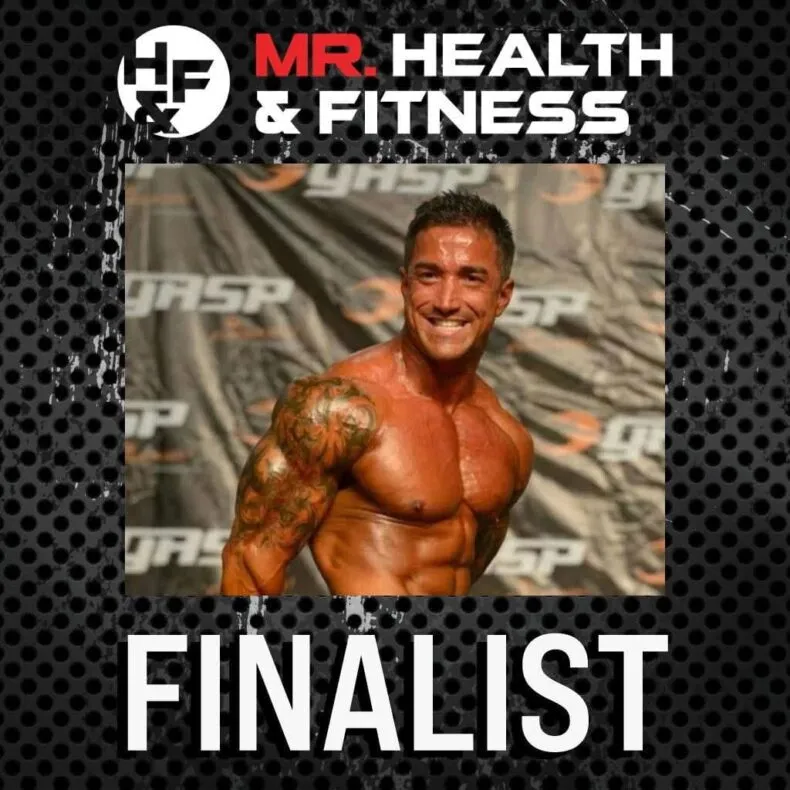 Ricky Durant featured in a Mr. Health & Fitness finalist graphic