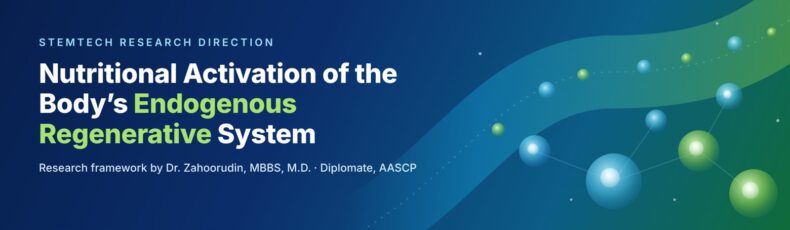 Stemtech Stem Cell Research framework exploring nutritional activation of endogenous regenerative biology