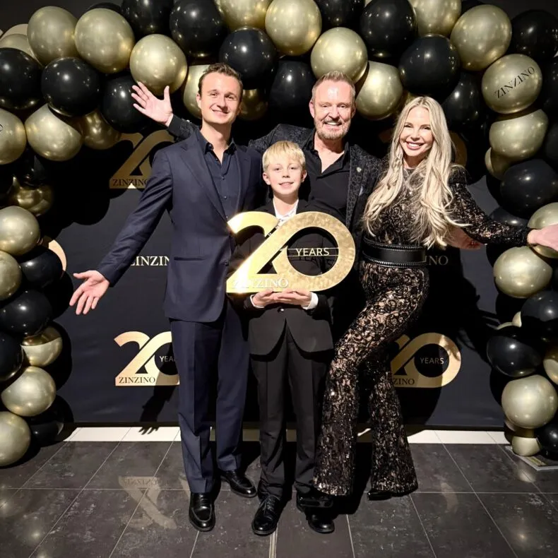 Sven and Audrey Goebel celebrate receiving the Zinzino Partner of the Year 2025 award at the 20th Anniversary Gala in Oslo.