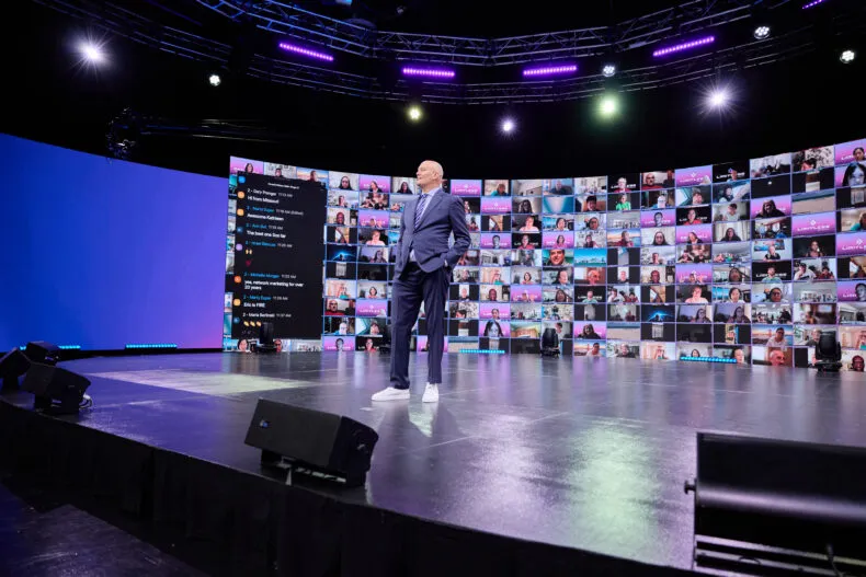 THREE International Limitless hybrid event at Worre Studios in Las Vegas with global virtual attendees