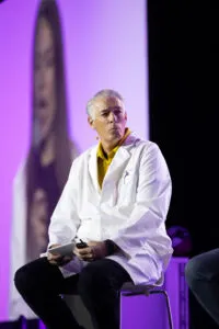 Dr. Timothy Schneider, Chair of THREE Scientific Advisory Board, speaking at a live panel event