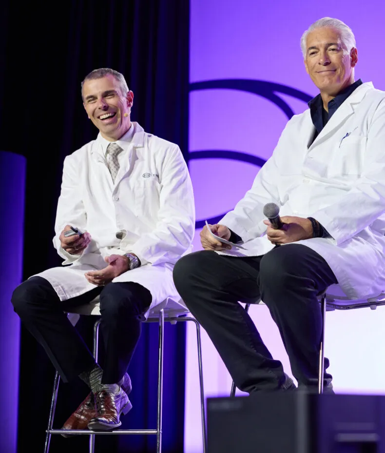 Dr. Dan Gubler and Dr. Timothy Schneider seated together during a THREE Scientific Advisory Board panel
